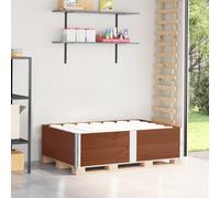 vidaXL Collares de palets 2 uds madera maciza pino marrón 150x100 cm