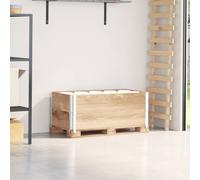 vidaXL Collares de palets 2 unidades madera maciza de pino 100x50 cm