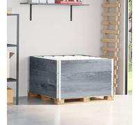 vidaXL Collares de palets 3 uds madera maciza de pino gris 100x100 cm