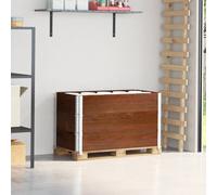 vidaXL Collares de palets 3 uds madera maciza de pino marrón 100x50 cm