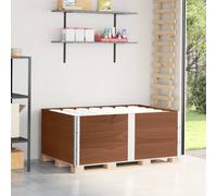 vidaXL Collares de palets 3 uds madera maciza pino marrón 150x100 cm
