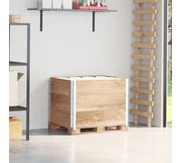 vidaXL Collares de palets 3 unidades madera maciza de pino 80x60 cm
