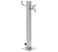vidaXL Columna de agua de jardín acero inoxidable cuadrada 65 cm