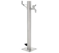 vidaXL Columna de agua de jardín acero inoxidable redonda 65 cm