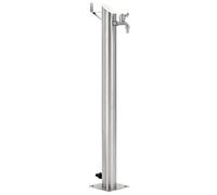 vidaXL Columna de agua para jardín Fuente para patio Redonda 95 cm Acero inoxidable