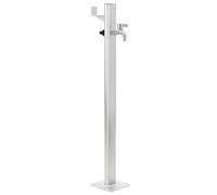 vidaXL Columna de agua para jardín Aluminio 95 cm – Fuente exterior para patio y terraza