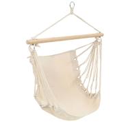vidaXL Columpio/Hamaca grande de tela blanco crema