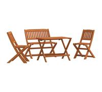 vidaXL Comedor de jardín para niños 4 pzas madera maciza de eucalipto