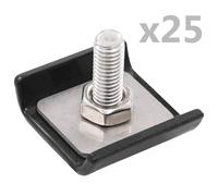 vidaXL Conector de enrejado 25 sets gris antracita