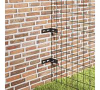 vidaXL Conector de esquina para pared 10 sets gris antracita