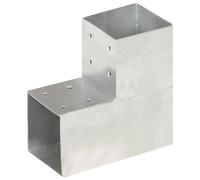 vidaXL Conector de Postes en Forma de L Metal Galvanizado Soporte Dimensiones 71 x 71 mm, 101 x 101 mm, 91 x 91 mm