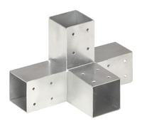 vidaXL Conector de Postes en Forma de X Metal Galvanizado Soporte Dimensiones 71 x 71 mm, 81 x 81 mm, 91 x 91 mm y mas