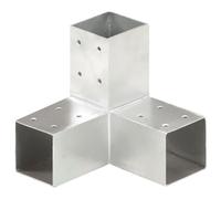vidaXL Conector de Postes en Forma de Y Metal Galvanizado Soporte Dimensiones 101 x 101 mm, 81 x 81 mm, 71 x 71 mm y mas