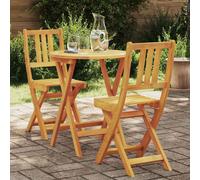 vidaXL Conjunto bistro 3 uds. Aceite Natural Madera de Acacia Sólida