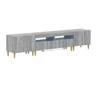 vidaXL Conjunto de 3 Muebles para TV con LED Delft Sonoma Gris