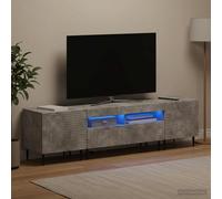 vidaXL Conjunto de 3 Muebles para TV con LED Gris Hormigón
