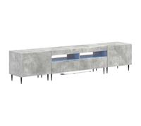 vidaXL Conjunto de 3 Muebles para TV con LED Gris Hormigón