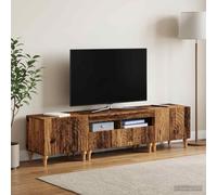 vidaXL Conjunto de 3 Muebles para TV con LED Madera Envejecida