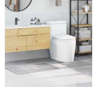 vidaXL Conjunto de alfombra de baño antideslizante 2 uds. Gris PP
