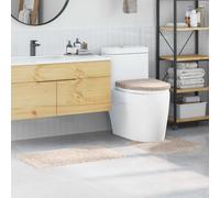 vidaXL Conjunto de alfombra de baño antideslizante 3 uds. Crema PP