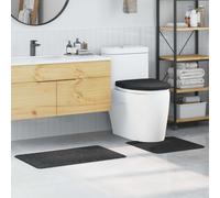 vidaXL Conjunto de alfombra de baño antideslizante 3 uds. Gris oscuro