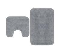 vidaXL Conjunto de Alfombrillas de Baño de Tela 2 Piezas Decoración Casa Color Gris, Tuquesa, Antracita y mas
