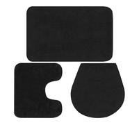 Pack de 3 alfombrillas de baño Lawo asimétricas Anthracite 0.00