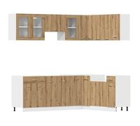 vidaXL Conjunto de armarios de Cocina de 11 Piezas Lyon de Madera de