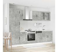 vidaXL Conjunto de armarios de cocina Lucca de 8 piezas gris hormigón