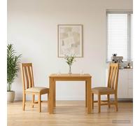 vidaXL Conjunto de comedor 3 uds. Beige Madera de Roble Sólido