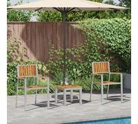 vidaXL Conjunto de Comedor de Jardín 3 uds. Marrón