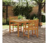 vidaXL Conjunto de Comedor de Jardín 3 uds. Marrón