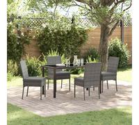 vidaXL Conjunto de Comedor de Jardín 5 uds. Gris