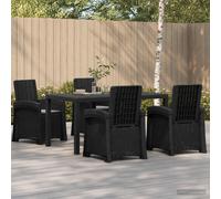 vidaXL Conjunto de Comedor de Jardín 5 uds. Gris Antracita PP