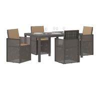 vidaXL Conjunto de Comedor de Jardín 5 uds. Gris Claro y Taupe PP