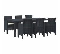 vidaXL Conjunto de Comedor de Jardín 7 pcs Gris Antracita, Conjunto de Comedor al Aire Libre, Muebles Modernos, Patio Resistente, Reuniones en Terraza