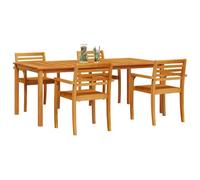 vidaXL Conjunto de Comedor de Jardín 7 uds. Marrón