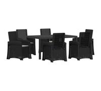 vidaXL Conjunto de Comedor de Jardín 7 uds. Antracita y Gris Claro PP
