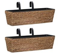 vidaXL Conjunto de Jardineras 2 uds, Macetas Maceteros para Plantas, Arriates para Flores, Floreros para Jardín Patio, Jacinto de Agua