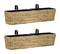 vidaXL Conjunto de jardineras 2 unidades jacinto de agua