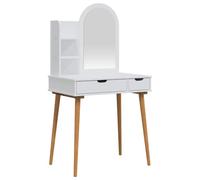 vidaXL Conjunto de Mesa de Tocador FAUSKE 3 uds. Blanco
