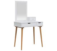 vidaXL Conjunto de Mesa de Tocador FAUSKE 3 uds. Blanco