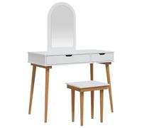 vidaXL Conjunto de Mesa de Tocador FAUSKE 3 uds. Blanco