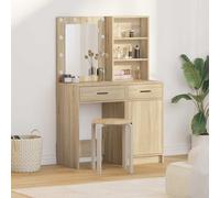 vidaXL Conjunto de mesa de vestidor con LED 2 pcs Roble Sonoma