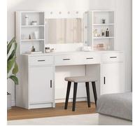 Vidaxl Conjunto De Mesa De Vestidor Con Led 3 Uds.
