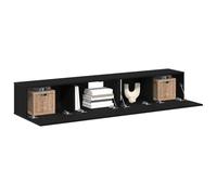 vidaXL Conjunto mueble TV 2 piezas – Roble negro, madera de ingeniería y almacenamiento