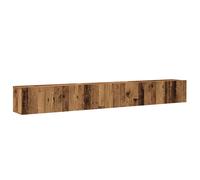 vidaXL Conjunto de mueble de TV 3 piezas montado la pared madera vieja