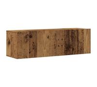 vidaXL Conjunto de mueble de TV 3 piezas montado en pared Madera Vieja – mueble multimedia