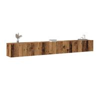 vidaXL Conjunto de mueble de TV 3 piezas montado la pared madera vieja