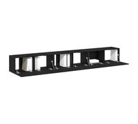 vidaXL Conjunto mueble TV 3 uds. Roble negro 80 x 30 x 30 cm, almacenamiento moderno